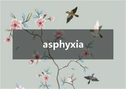 asphyxia是什么意思