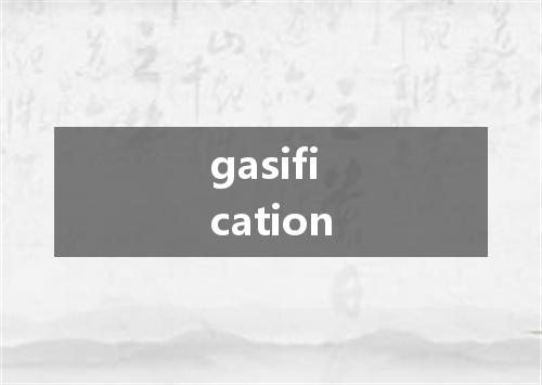 gasification是什么意思