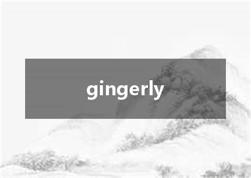 gingerly是什么意思