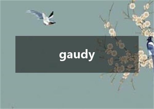 gaudy是什么意思