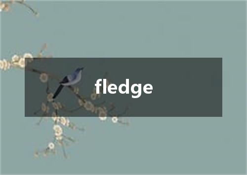 fledge是什么意思