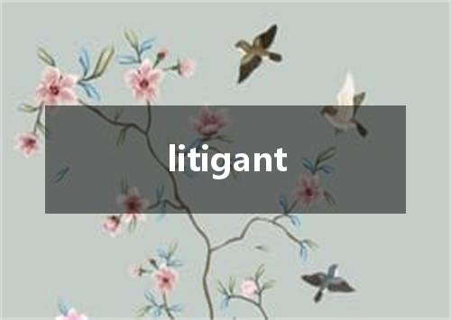 litigant是什么意思