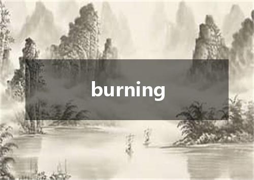 burning是什么意思