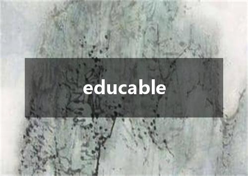 educable是什么意思