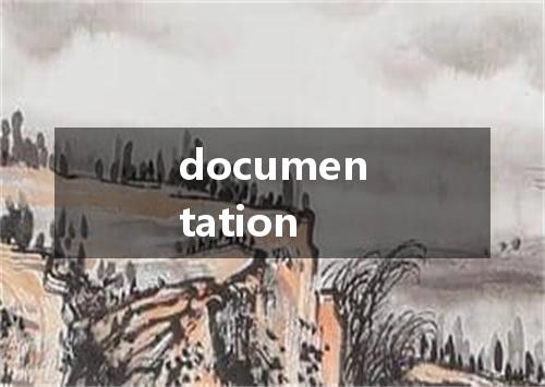 documentation是什么意思