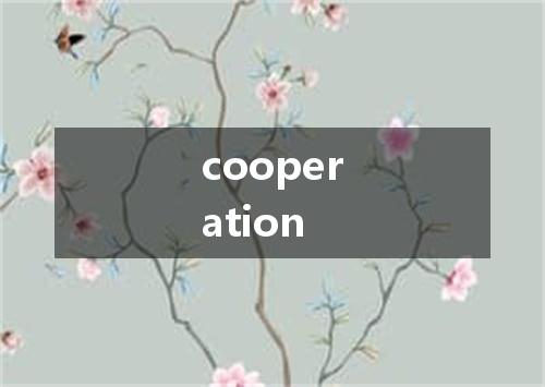 cooperation是什么意思