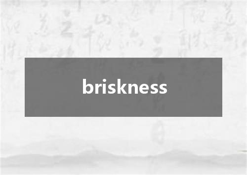 briskness是什么意思