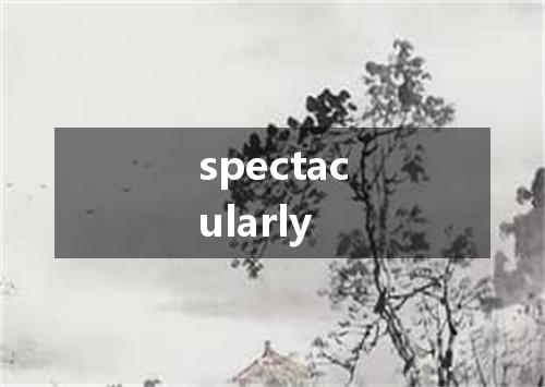 spectacularly是什么意思