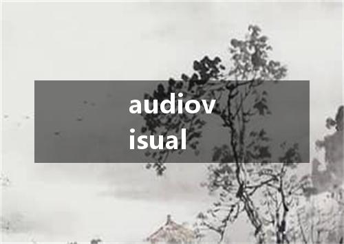 audiovisual是什么意思