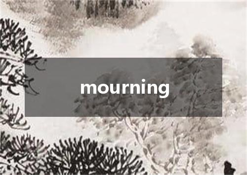 mourning是什么意思