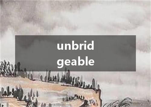 unbridgeable是什么意思