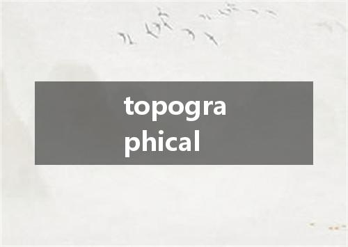 topographical是什么意思