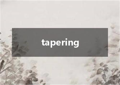 tapering是什么意思