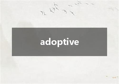 adoptive是什么意思