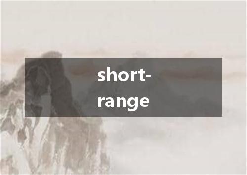 short-range是什么意思