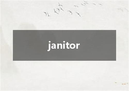 janitor是什么意思