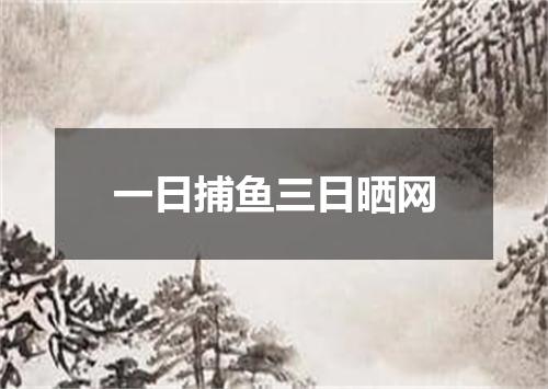 一日捕鱼三日晒网