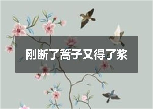 刚断了篙子又得了浆