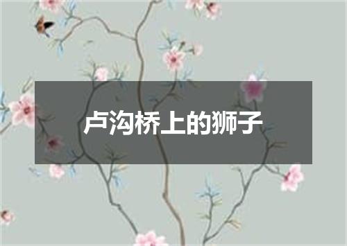 卢沟桥上的狮子