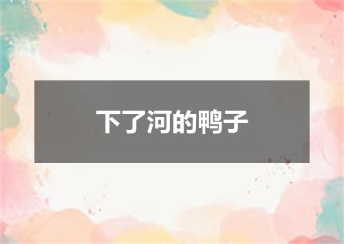 下了河的鸭子