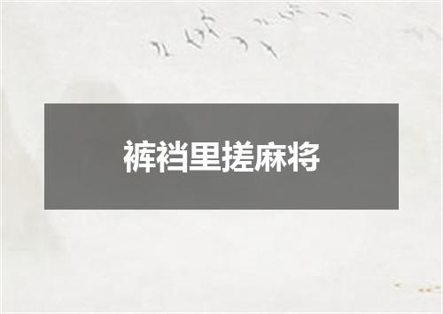 裤裆里搓麻将