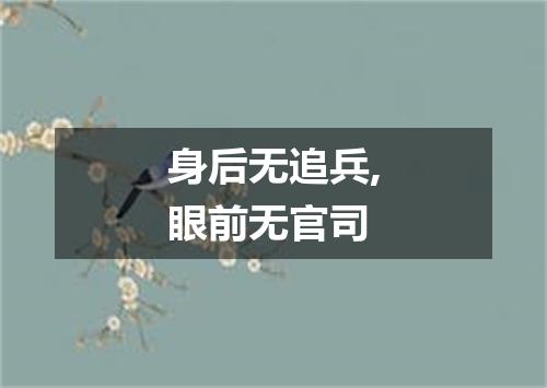 身后无追兵,眼前无官司