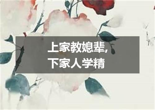 上家教媳辈,下家人学精