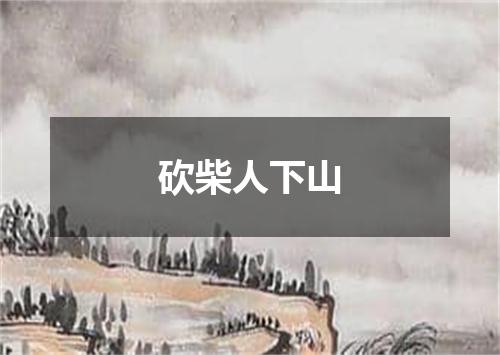 砍柴人下山