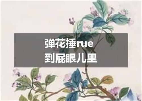 弹花捶rue到屁眼儿里