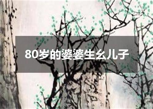 80岁的婆婆生幺儿子