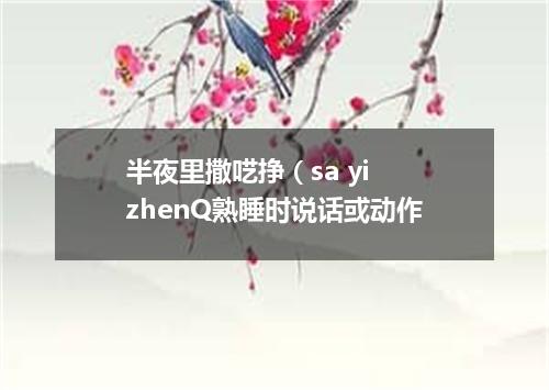 半夜里撒呓挣（sa yi zhenQ熟睡时说话或动作