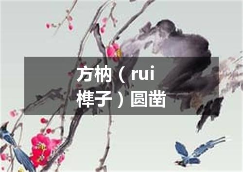 方枘（rui榫子）圆凿