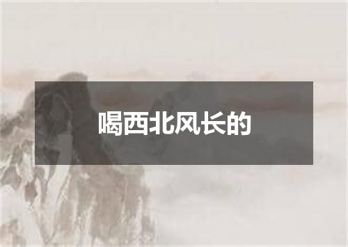 喝西北风长的