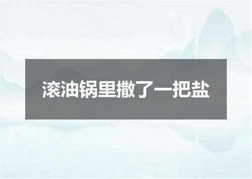 滚油锅里撒了一把盐