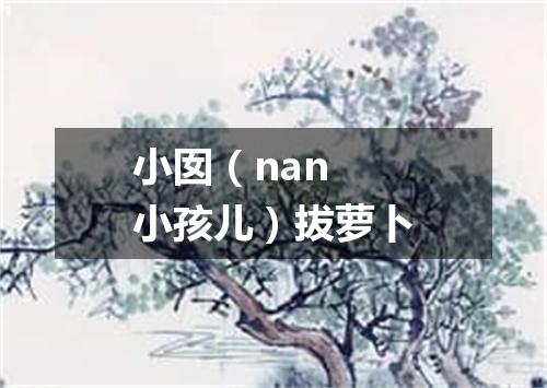 小囡（nan 小孩儿）拔萝卜