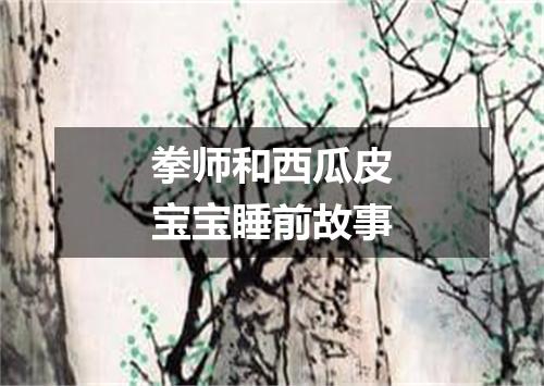 拳师和西瓜皮宝宝睡前故事