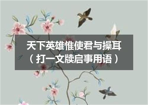 天下英雄惟使君与操耳（打一文牍启事用语）