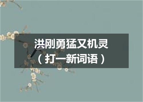 洪刚勇猛又机灵（打一新词语）