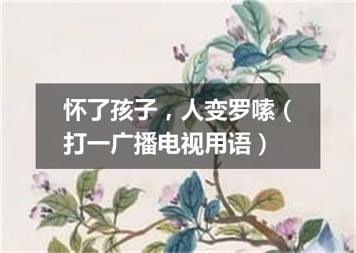 怀了孩子，人变罗嗦（打一广播电视用语）