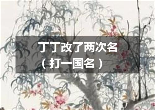 丁丁改了两次名（打一国名）