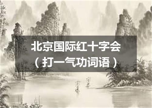 北京国际红十字会（打一气功词语）