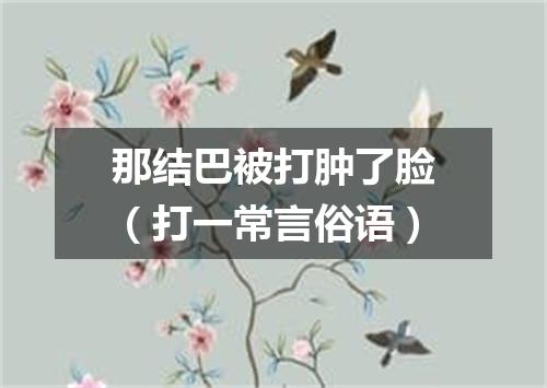 那结巴被打肿了脸（打一常言俗语）