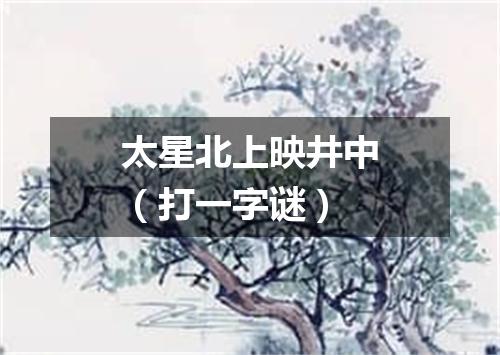 太星北上映井中（打一字谜）