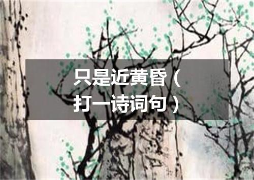 只是近黄昏（打一诗词句）