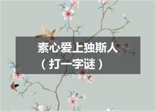 素心爱上独斯人（打一字谜）