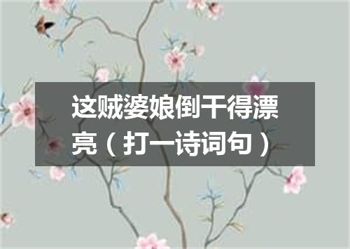 这贼婆娘倒干得漂亮（打一诗词句）