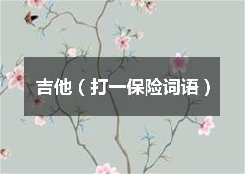 吉他（打一保险词语）