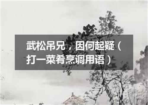 武松吊兄，因何起疑（打一菜肴烹调用语）