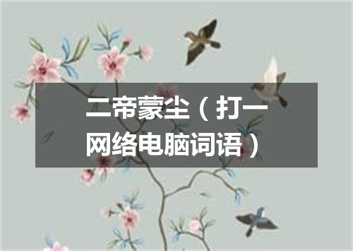 二帝蒙尘（打一网络电脑词语）