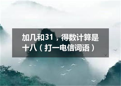 加几和31，得数计算是十八（打一电信词语）